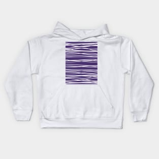 Painerly Lines Across Royal Purple Kids Hoodie